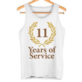勤務11年 おもしろ11周年記念 ジュビリー タンクトップ - Kawaiitshirt