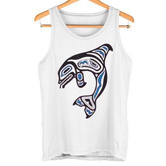 太平洋北西部シャチクジラ ネイティブアメリカン インディアンアート タンクトップ - Kawaiitshirt