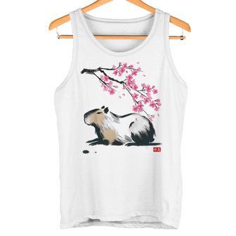 日本のカピバラ・桜美的カピバラ タンクトップ - Kawaiitshirt