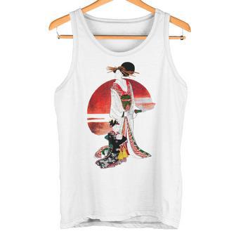日本の伝統美術、華麗な芸者、浮世絵風 タンクトップ - Kawaiitshirt