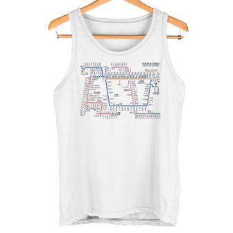 東京日本電車線鉄道おみやげ路線図 タンクトップ - Kawaiitshirt