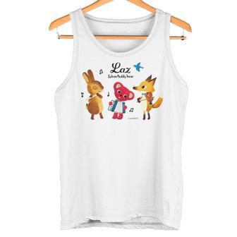 森のぬいぐるみラズ 森の音楽隊 タンクトップ - Kawaiitshirt