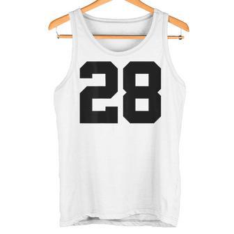 番号28 背面 スポーツチームジャージ番号 タンクトップ - Kawaiitshirt
