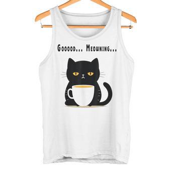 疲れた黒猫 – 月曜日の気分そのまま タンクトップ - Kawaiitshirt