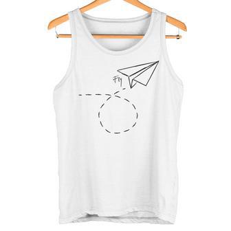 紙飛行機フライtシャツ折り紙折り紙パイロット タンクトップ - Kawaiitshirt