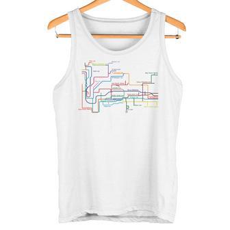 路線図 兵庫 神戸 地下鉄 電車 デザイン タンクトップ - Kawaiitshirt