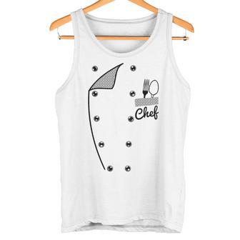 面白いシェフコスチュームジャケット。フェイク料理人のユニフォーム。楽しいギフト。 タンクトップ - Kawaiitshirt