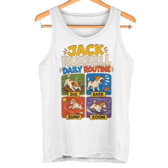 面白いジャックラッセル犬の日常的な贈り物。 タンクトップ - Kawaiitshirt