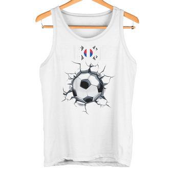 韓国サッカーファン 韓国フットボール ひび割れた壁 タンクトップ - Kawaiitshirt