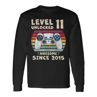11 Year Old Bday Decorations Son Boy 11Yr 2015 11Th Birthday Long Sleeve T-Shirt - Thegiftio UK