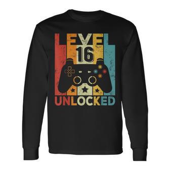 16 Cumpleaños Niño Niña 16 Años Gaming Controller Gamer Camiseta de manga larga - Regaloses