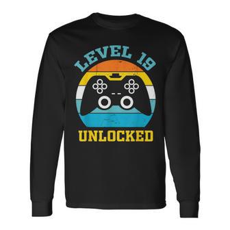 19歳 19歳の誕生日ギフト レベル19 アンロック ゲーマー 長袖Tシャツ - Kawaiitshirt