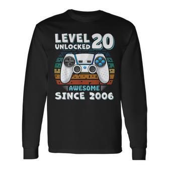 20 Year Old Bday Decorations Boy 20Yr 2006 20Th Birthday Long Sleeve T-Shirt - Thegiftio UK