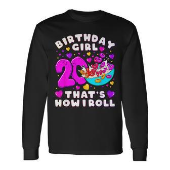 20歳のバースデーガール、20年目のフルーツコーンループス、背番号20 長袖Tシャツ - Kawaiitshirt