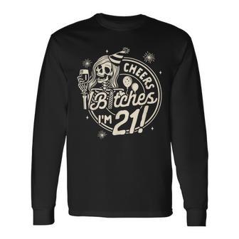 21St Birthday 21 Years Old Birthday Cheers Btches I'm 21 Long Sleeve T-Shirt - Thegiftio UK