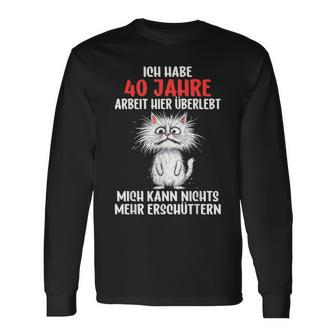 40 Jähriges Dienstjubiläum Firmenjubiläum 40 Jubiläum Arbeit Langarmshirts - Geschenkecke