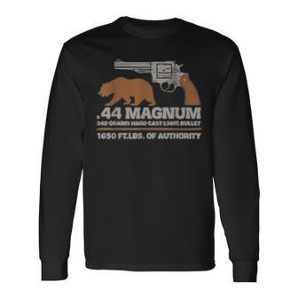 44マグナム ビッグボアハンティングリボルバー、ベアアウトドアトレイルtシャツ 長袖Tシャツ - Kawaiitshirt