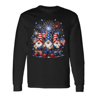 4Th Of July Gnomes Long Sleeve T-Shirt - Thegiftio UK