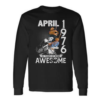 50Th Birthday Legends April 1976Intage 50 Years Old 長袖Tシャツ - Kawaiitshirt