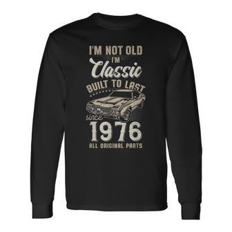 50歳の誕生日 1976年生まれのクラシックカー 長袖Tシャツ - Kawaiitshirt