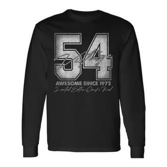 54 Year Old Vintage 1972 Limited Edition 54Th Birthday Long Sleeve T-Shirt - Thegiftio UK