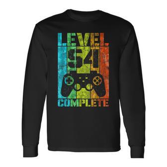 54º Cumpleaños Hombre Gamer Nivel Completo 54 Años Camiseta de manga larga - Regaloses