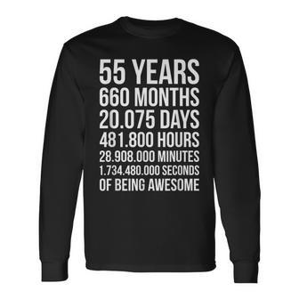 55歳向けの素晴らしい55歳の誕生日プレゼント。 長袖Tシャツ - Kawaiitshirt