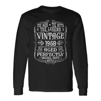 57 歳の誕生日プレゼント ヴィンテージ 1968 男性 面白い 57 歳 1968 長袖tシャツ 長袖Tシャツ - Kawaiitshirt