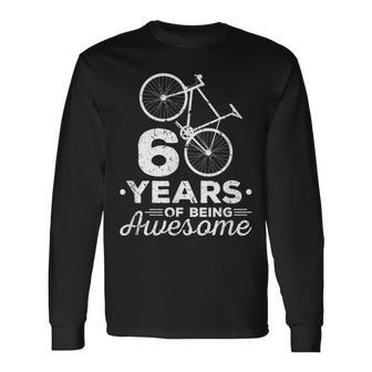 60 Years Of Being Awesome ロードバイク・サイクリングバイシクル 長袖Tシャツ - Kawaiitshirt