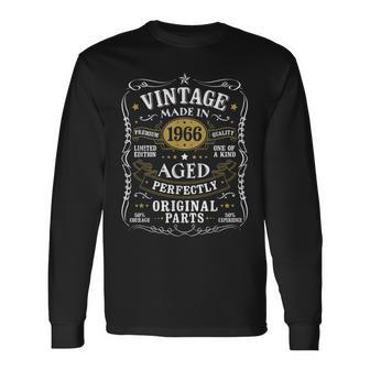 60歳の誕生日プレゼント ヴィンテージ 1966年 男性 面白い 60歳 1966年 長袖Tシャツ - Kawaiitshirt