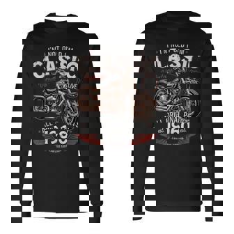 66 歳の誕生日男性オートバイ バイクに乗る人 1960 長袖Tシャツ - Kawaiitshirt