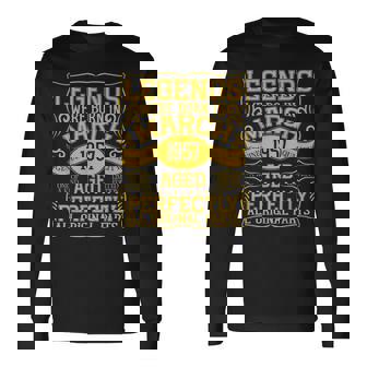 69歳の誕生日伝説は1957年3月に誕生しました。 長袖Tシャツ - Kawaiitshirt