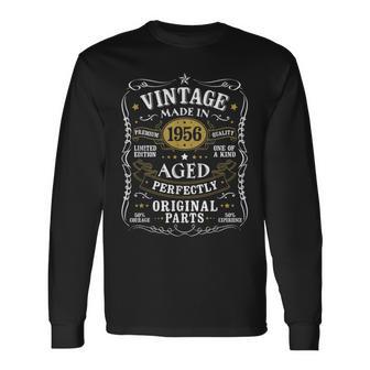 70歳の誕生日プレゼント ヴィンテージ 1956年 男性 面白い 70歳 1956年 長袖Tシャツ - Kawaiitshirt