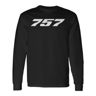 757 旅客機機 Avgeeks用 長袖Tシャツ - Kawaiitshirt