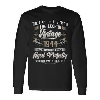 82 歳の誕生日プレゼント ヴィンテージ 1944 男性 面白い 82 歳 1944 長袖Tシャツ - Kawaiitshirt