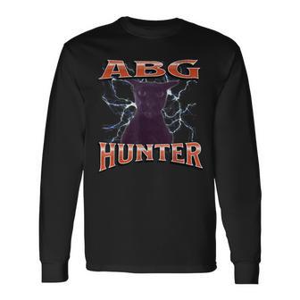 Abg Hunter Offensive Cat Meme Bootlegグラフィック 長袖Tシャツ - Kawaiitshirt