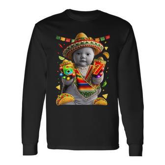 Ai Baby Gloves Led 67 Six Seven Cinco Mayo Brainrot Meme Long Sleeve T-Shirt - Monsterry