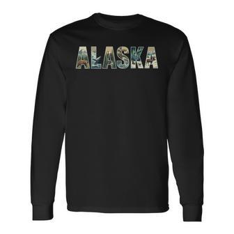 Alaska Wildlife Bear Hiking Moose Long Sleeve T-Shirt - Thegiftio UK