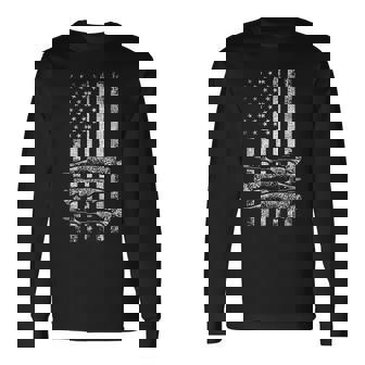 Alligator Gar Usa レトロ ヴィンテージ アメリカン ガーフィッシュ ガーパイク 長袖Tシャツ - Kawaiitshirt