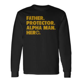Alpha African 1906 Fraternity Father Protector Alpha Man Long Sleeve T-Shirt - Thegiftio UK