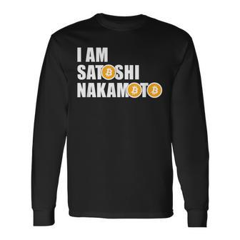 I Amatoshi Nakamoto Bitcoin Creator Meme 長袖Tシャツ - Kawaiitshirt