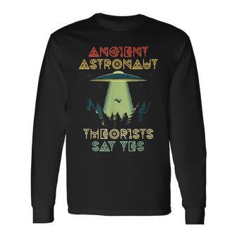 Ancient Astronaut Theoristsay Yes Alien Head Theorist 長袖Tシャツ - Kawaiitshirt