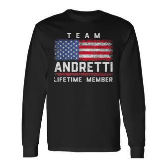 Andretti Family Name Team Andretti Lifetime Member Long Sleeve T-Shirt - Thegiftio UK