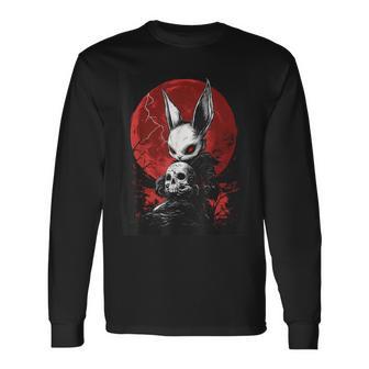 Anime Conejo Calavera Gótica Calavera Gótica Anime Conejo Camiseta de manga larga - Regaloses