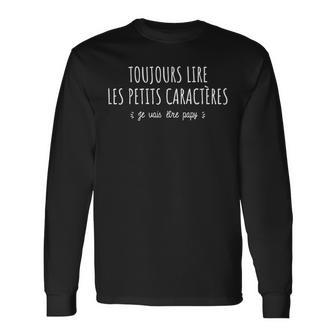 Annonce Grossesse Futur Papy 2026 Bientôt Jeais Être Papy T-shirt à manches longues - Cadeauxyz