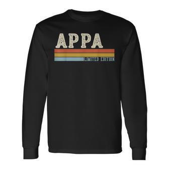 Appa Vintage Grandpa Fathers Day Retro Long Sleeve T-Shirt - Thegiftio UK