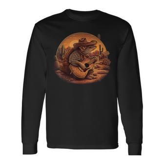 Armadillo ウェスタンカウボーイシャツ メンズ レディース カントリーミュージック 長袖Tシャツ - Kawaiitshirt