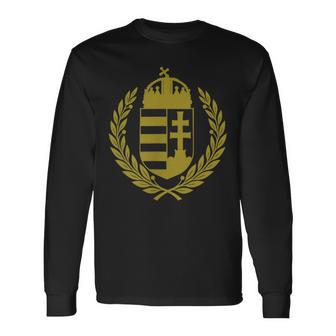 Armoiries Hongroises Drapeau De La Hongrie T-shirt à manches longues - Cadeauxyz