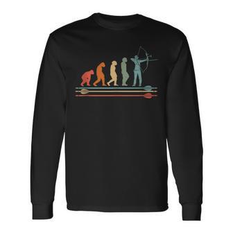 Arquero Arco Flecha Evolutionintage Tiro Con Arco Arquero In Mangas Camiseta de manga larga - Regaloses