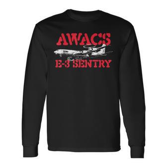 Awacs E-3Entry 米軍パイロット貨物機 長袖Tシャツ - Kawaiitshirt